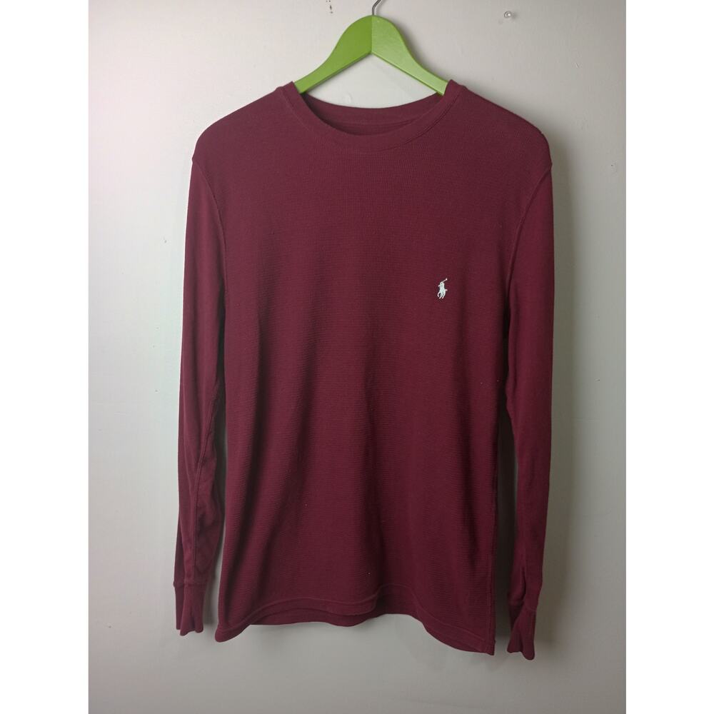 Polo‎ Ralph Lauren Red Thermal Shirt Men's Size Medium Preppy Outdoors